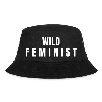 Wilde Feministin - Bucket Hat - Schwarz - Vorne - Lela (165cm)