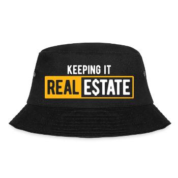 Immobilien-Händler Für Immobilien-Makler - Bucket Hat - Schwarz - Vorne - Lela (165cm)