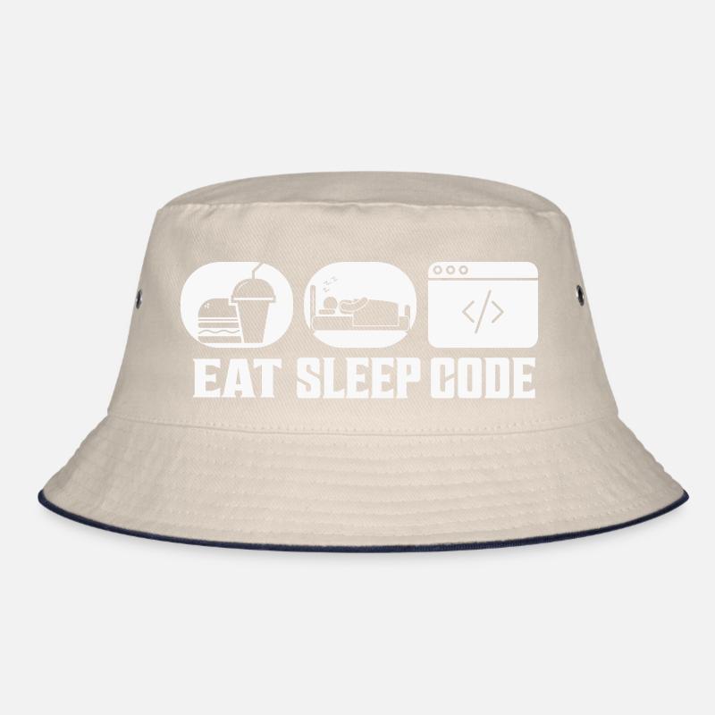 Eat Sleep Code Software Coding Bucket Hat