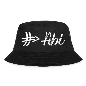 Abi # Hashtag Rautenpfeil - Bucket Hat - Schwarz - Vorne - Lela (165cm)