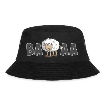 Illustration eines fröhlichen und bunten Schafes - Bucket Hat - Schwarz - Vorne - Lela (165cm)