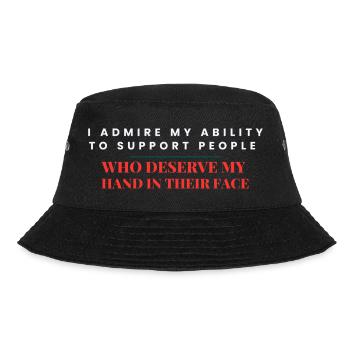 Kühne Grenzen, loyale Unterstützung - Bucket Hat - Schwarz - Vorne - Lela (165cm)