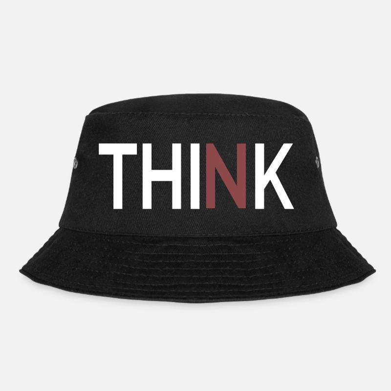Think Minimalist, clean design - Bucket Hat - black
