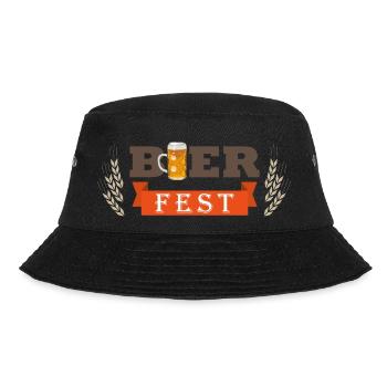 Bierfest Maßkrug - Bucket Hat - Schwarz - Vorne - Lela (165cm)