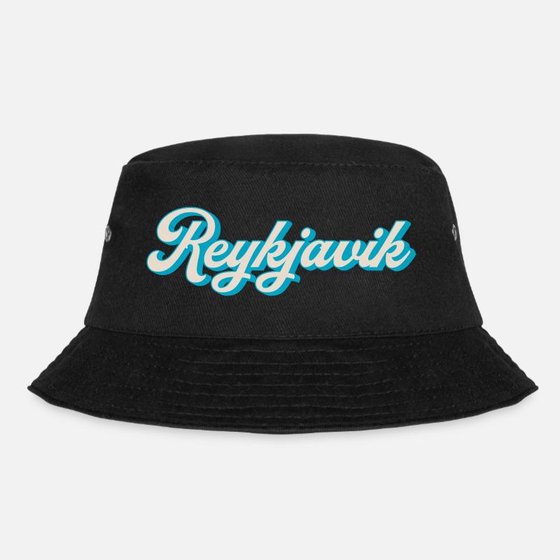 Reykjavik Neon Script - Bucket Hat - Schwarz