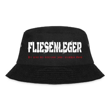Fliesenleger Design - Bucket Hat - Schwarz - Vorne - Lela (165cm)
