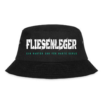 Fliesenleger Design - Bucket Hat - Schwarz - Vorne - Lela (165cm)