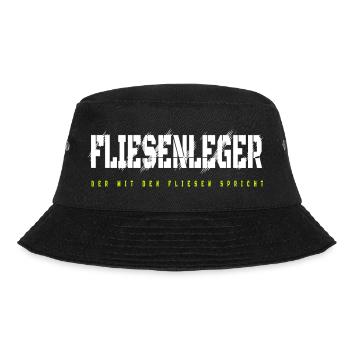 Fliesenleger Design - Bucket Hat - Schwarz - Vorne - Lela (165cm)