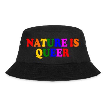 Nature is queer - Bucket Hat - Schwarz - Vorne - Lela (165cm)
