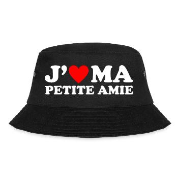J' aime ma petite amie cadeau amour pour amoureux - Bob - noir - Devant - Lela (165cm)