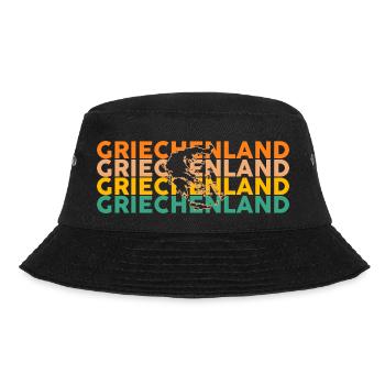 Griechen Grieche Griechenland - Bucket Hat - Schwarz - Vorne - Lela (165cm)