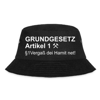Erzgebirge Grundgesetz - Bucket Hat - Schwarz - Vorne - Lela (165cm)