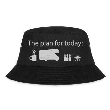the plan for today CAMPING - Bucket Hat - black - Front - Lela (165cm)