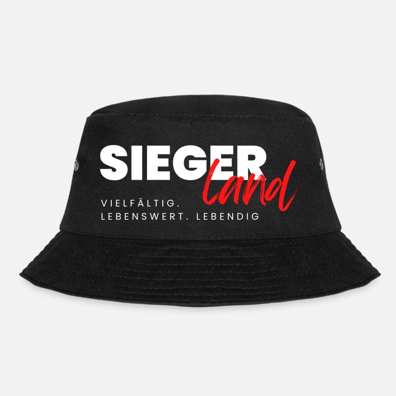 Siegerland - vielfaltig - lebenswert - lebendig - Bucket Hat - Schwarz