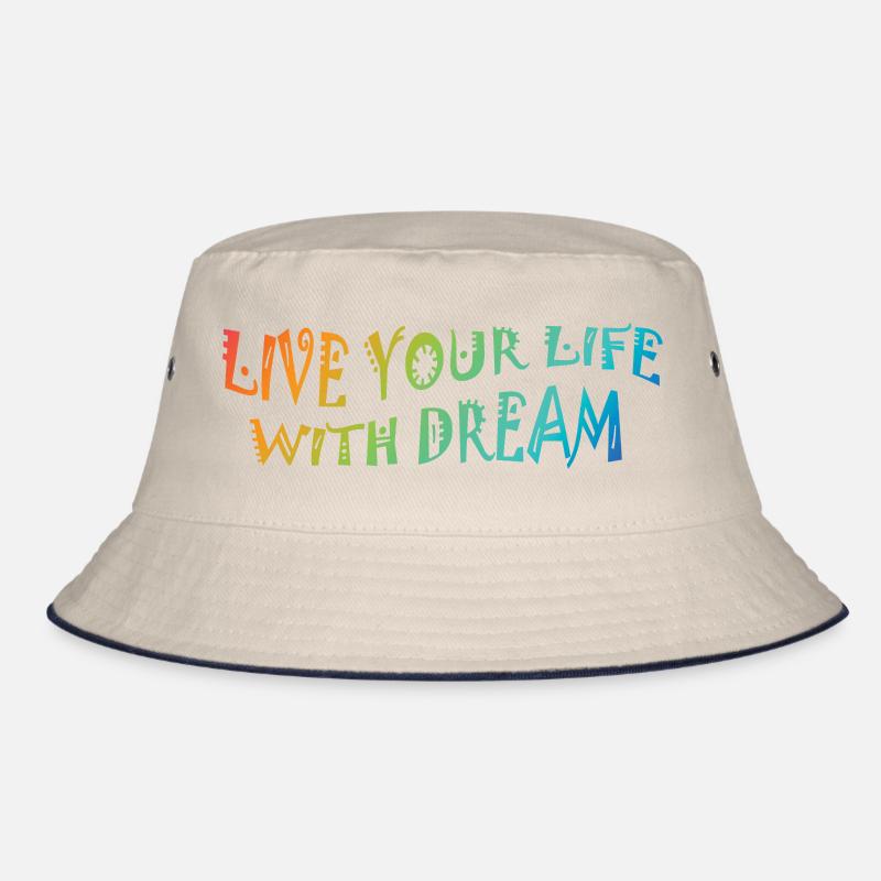 Lebe dein Leben mit Träumen Bucket Hat