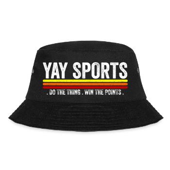 Yay Go Sports! Non-Sports Fan Go Sports Yay Sports - Bucket Hat - black - Front - Lela (165cm)