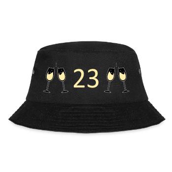 23rd Birthday 23 Years Anniversary 23 Years Number 23 - Bucket Hat - black - Front - Lela (165cm)