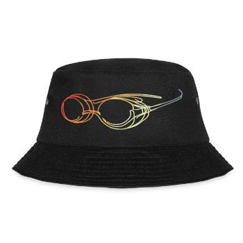 Schwimmbrille Zeichnung - Bucket Hat - Schwarz - Vorne - Lela (165cm)