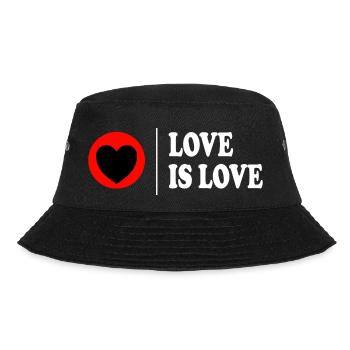 Love is Love LGBTQ LGBTQIA Pride Design Regenbogen - Bucket Hat - Schwarz - Vorne - Lela (165cm)