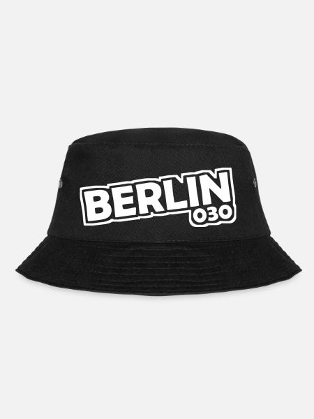 Berlin - 030 - Hauptstadt - Deutschland - Vorwahl - Bucket Hat - Schwarz