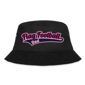 Flag Football Dad - Vater - Bucket Hat - black - Front - Lela (165cm)