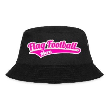 Flag Football Mom Mama Mutter - Bucket Hat - Schwarz - Vorne - Lela (165cm)