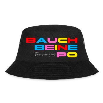 "BAUCH BEIN PO" FORM YOUR BODY - Bucket Hat - Schwarz - Vorne - Lela (165cm)