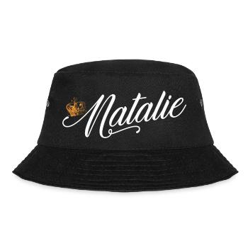 Natalie Name für Frauen Kinder Kleinkinder - Natalie - Bucket Hat - Schwarz - Vorne - Lela (165cm)