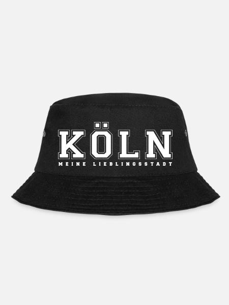 KÖLN College Style Font - Bucket Hat - Schwarz