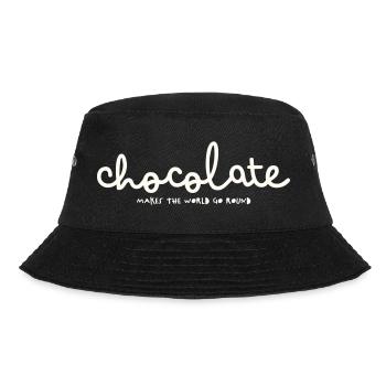 CHOCOLATE MAKES THE WORLD GO ROUND - Bucket Hat - Schwarz - Vorne - Lela (165cm)