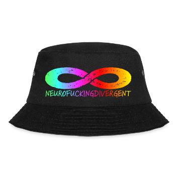 NEUROFUCKINGDIVERGENT - Bucket Hat - black - Front - Lela (165cm)
