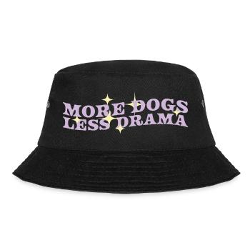 More dogs, less drama - Bucket Hat - black - Front - Lela (165cm)