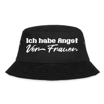 Ich habe Angst vor Frauen - Bucket Hat - Schwarz - Vorne - Lela (165cm)