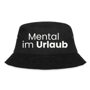 Mental im Urlaub Lustiges Anti-Stress Tshirt - Bucket Hat - black - Front - Lela (165cm)