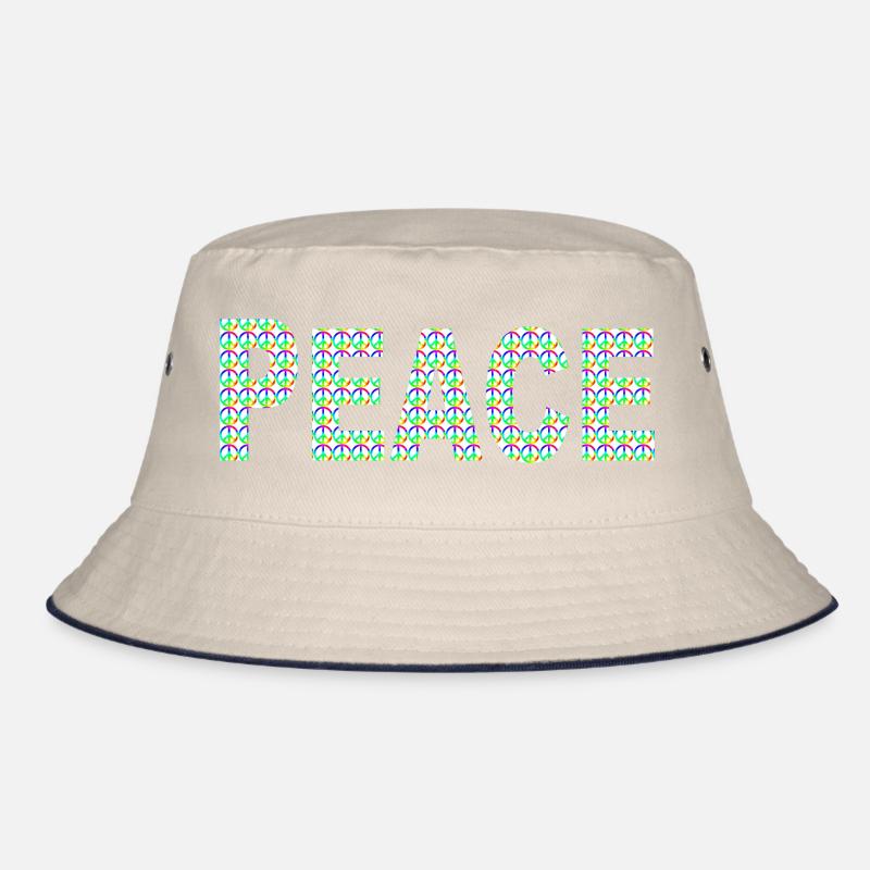 Peace Wort mit Peacezeichen Bucket Hat