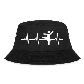 Ballett Tänzerin Kardiogramm - Bucket Hat - Schwarz - Vorne - Lela (165cm)