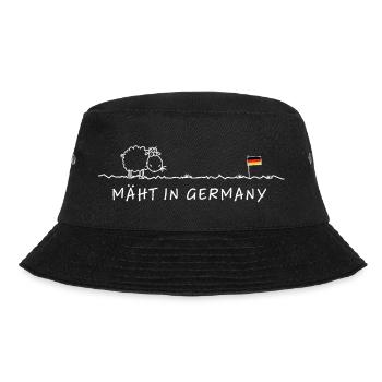 Mowing in Germany – Made in Germany Sheep Pun - Bucket Hat - black - Front - Lela (165cm)