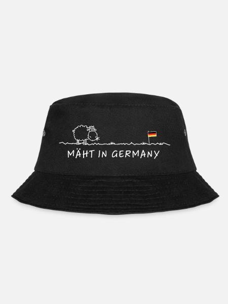 Mäht in Germany – Made in Germany Schaf Wortspiel - Bucket Hat - Schwarz