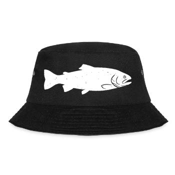 Trout trout silhouette wild fly fishing - Bucket Hat - black - Front - Lela (165cm)