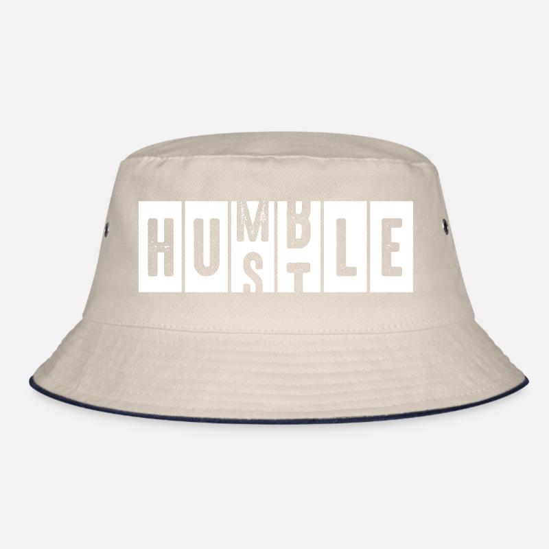 Humble Hustle Distressed Schriftzug Bucket Hat