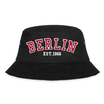Berlin gegründet 1966 - Bucket Hat - Schwarz - Vorne - Lela (165cm)