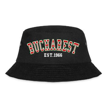 Bukarest Est. 1966 - Bucket Hat - Schwarz - Vorne - Lela (165cm)