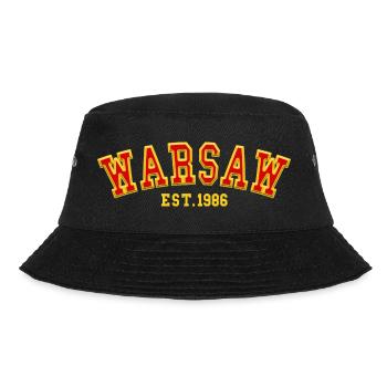 Warschau gegründet 1986 - Bucket Hat - Schwarz - Vorne - Lela (165cm)