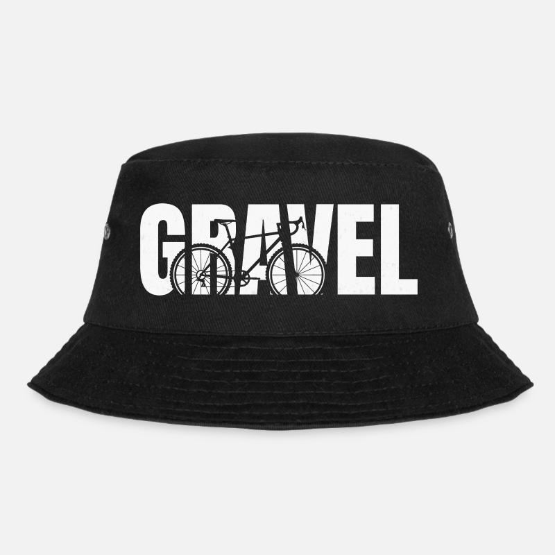 Gravel Typography - Bucket Hat - Schwarz