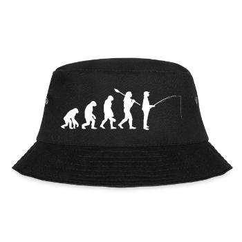 Entwicklung der Silhouette des Menschenfischens - Bucket Hat - Schwarz - Vorne - Lela (165cm)