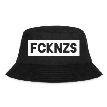 FCK NZS - Bucket Hat - Schwarz - Vorne - Lela (165cm)