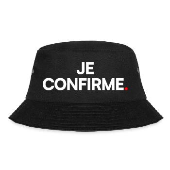 JE CONFIRME | Expression humour minimaliste - Bob - noir - Devant - Lela (165cm)