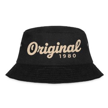 Geburtstagsgeschenk 1980 | Geboren 1980 - Bucket Hat - Schwarz - Vorne - Lela (165cm)