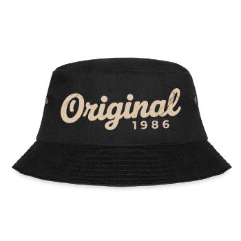 1986 Birthday Gift | Born in 1986 - Bucket Hat - black - Front - Lela (165cm)