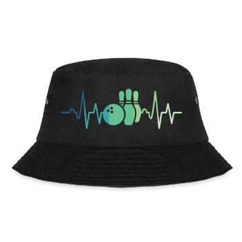 Bowling-Herzschlag-Bowler - Bucket Hat - Schwarz - Vorne - Lela (165cm)
